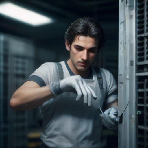Tecnico che dismette in sicurezza un vecchio server rimuovendo i dischi